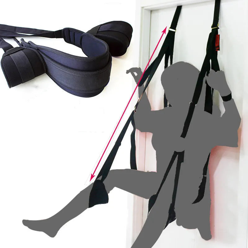 BDSM suspension bondage kit with adjustable ropes for intense bondage play