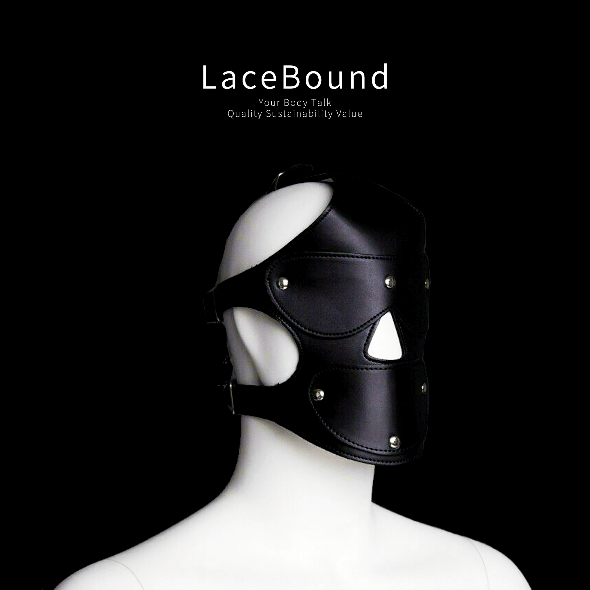 Adjustable BDSM Mask with Ball Gag for Control and Comfort