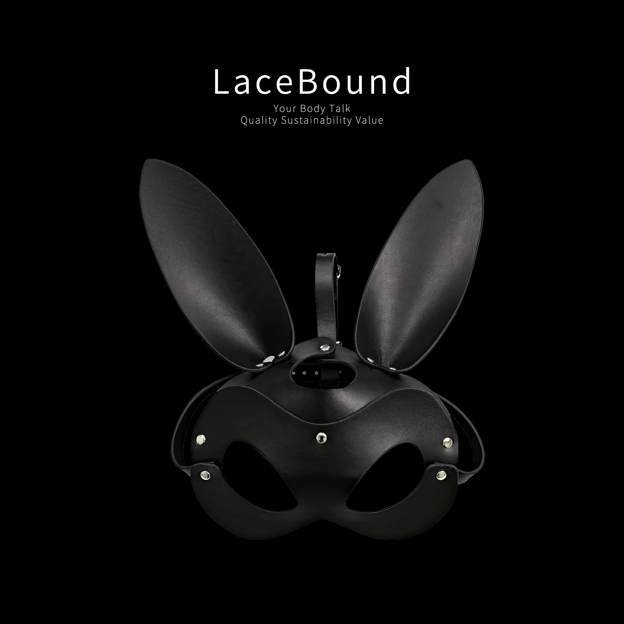 Bunny BDSM Mask – Elegant Rabbit Ear Accessory for Bondage and Sexy Cosplay