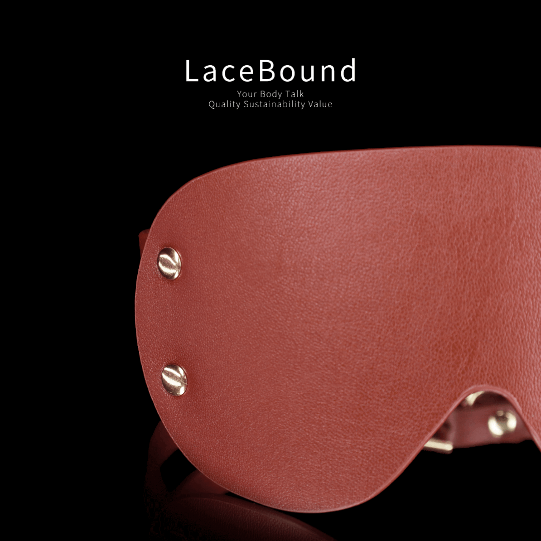 LaceBound Leather BDSM Blindfold – Bold Elegance in Sensory Play