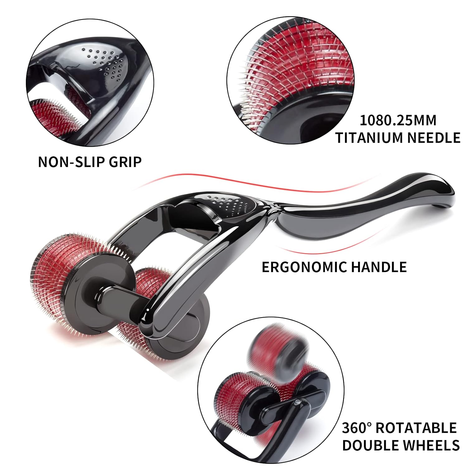 BDSM Sensory Roller with Spiked Pins for Pain Play & Sensation Enhancement