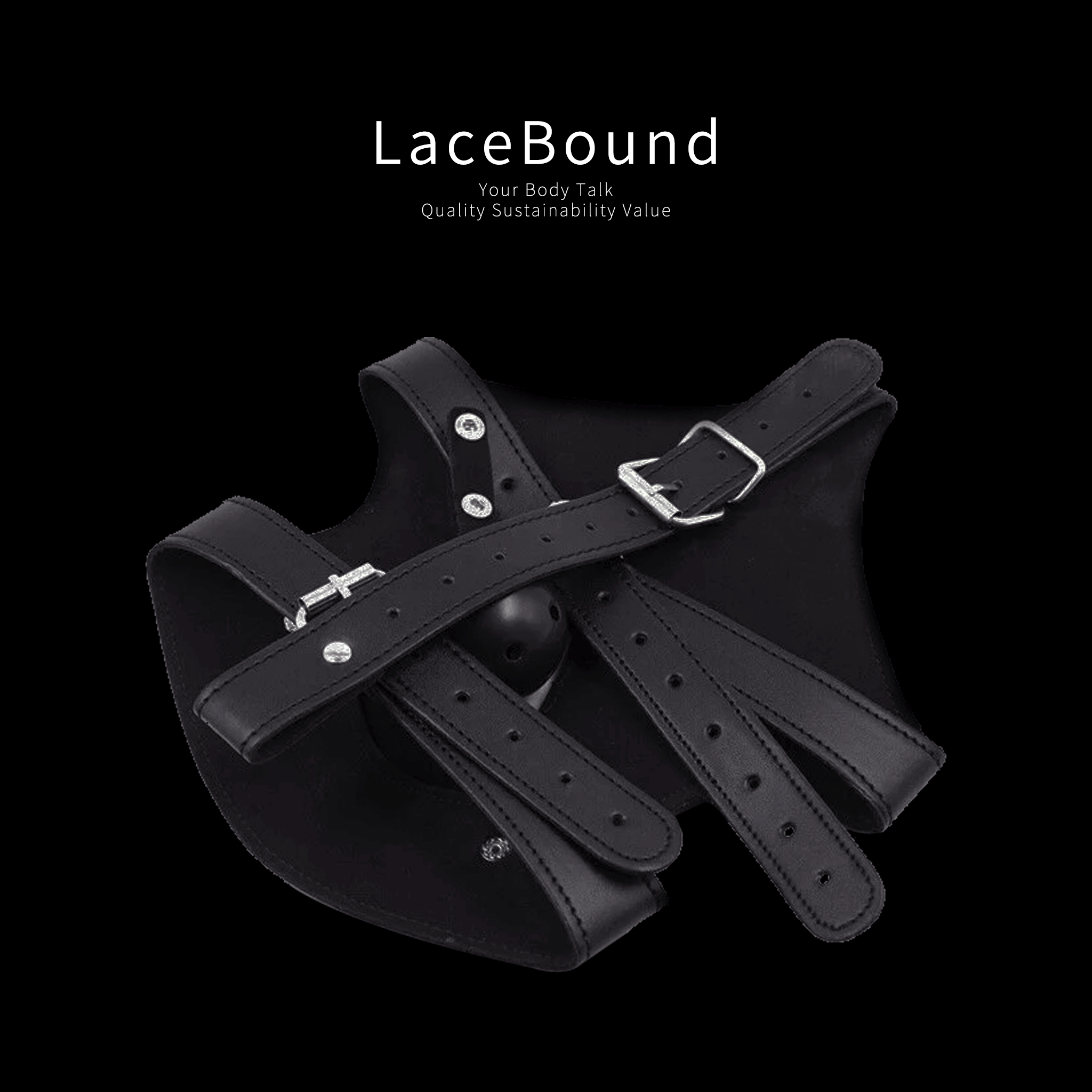 Adjustable BDSM Mask with Ball Gag for Control and Comfort