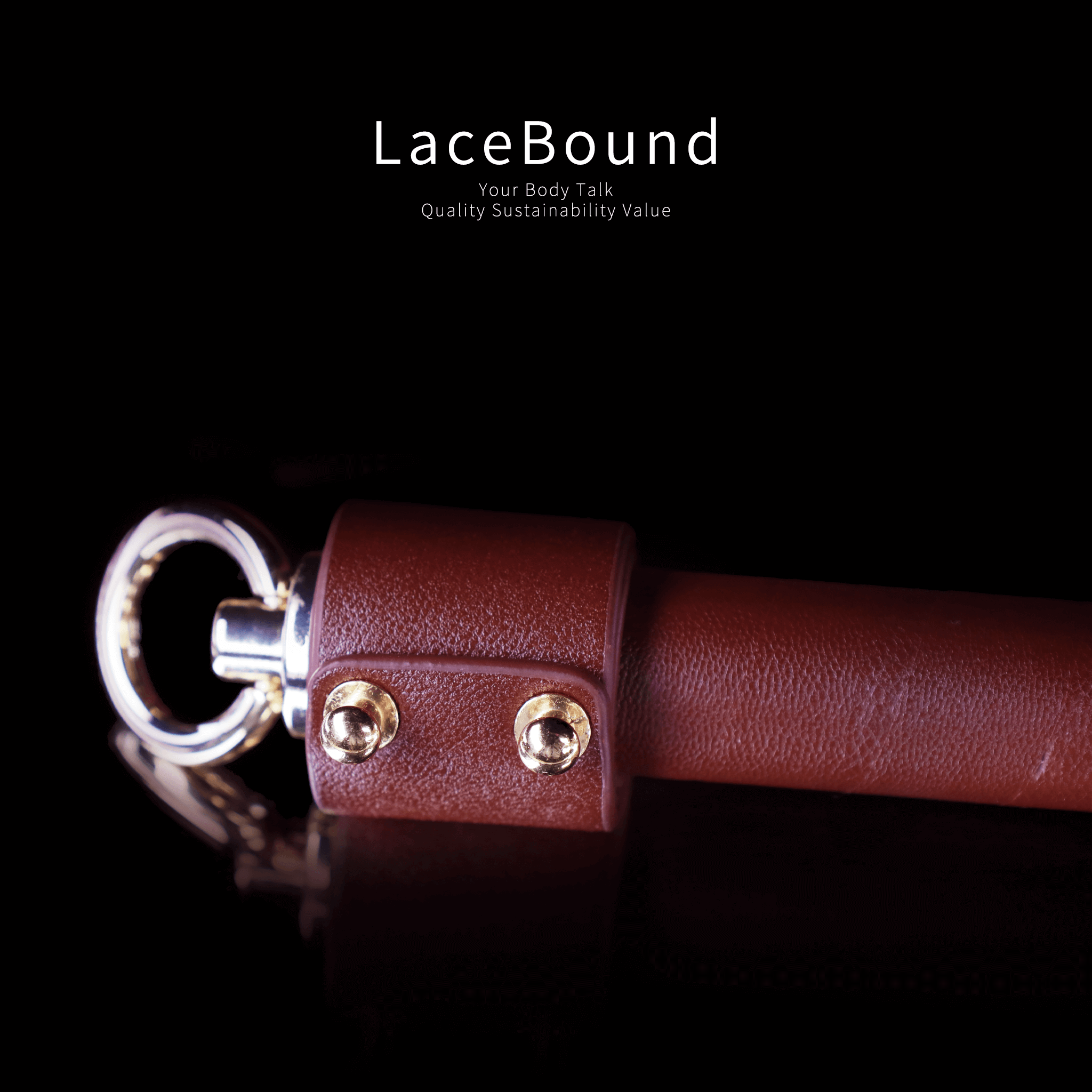 LaceBound BDSM Whip – Premium Leather Flogger for Sensory Play & Role Exploration