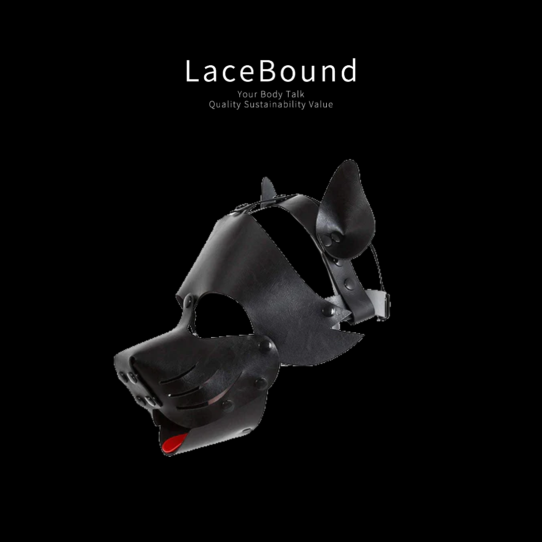 BDSM Mask Premium Dog Mask with Adjustable Straps for Roleplay