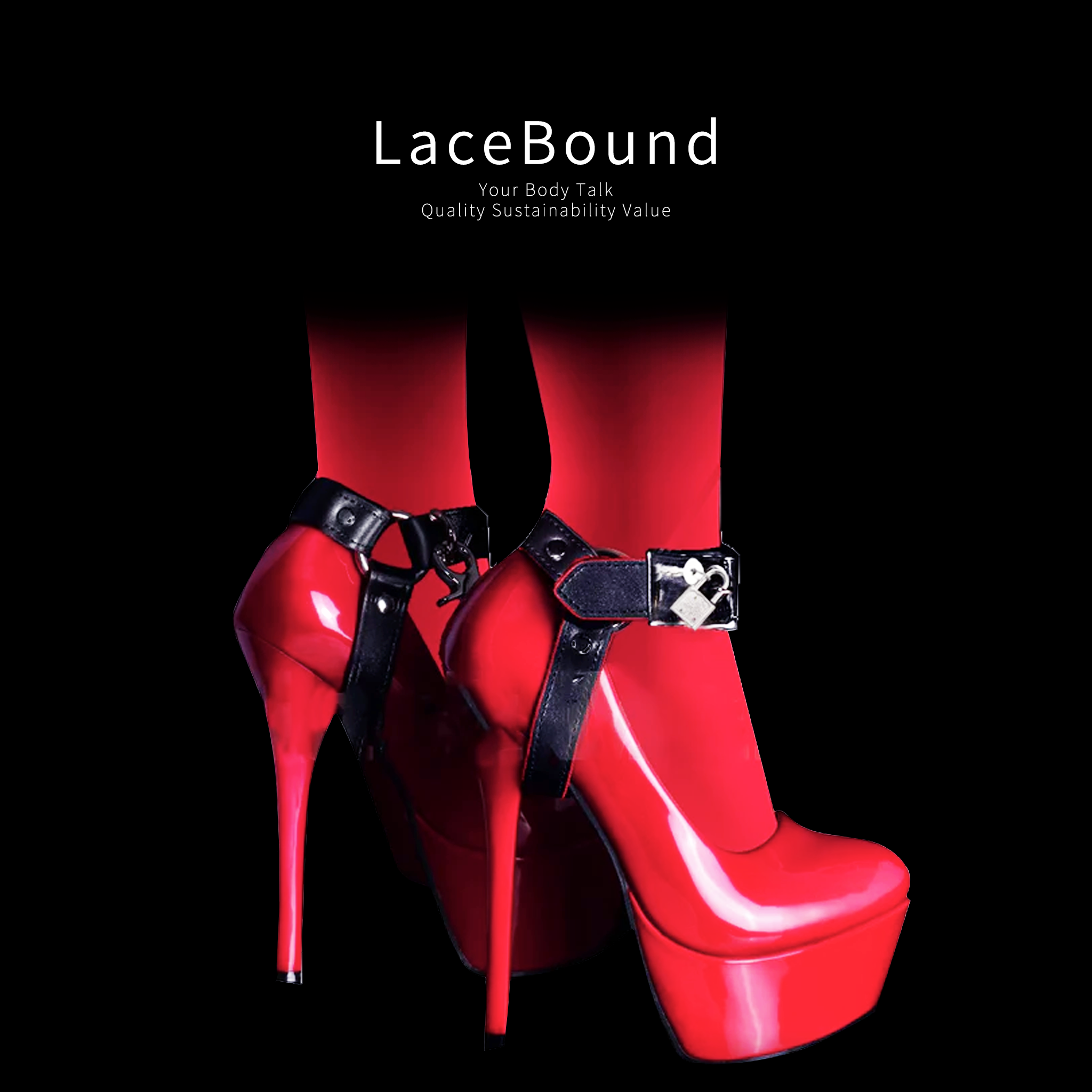 Adjustable Leather Ankle Restraints for BDSM Play