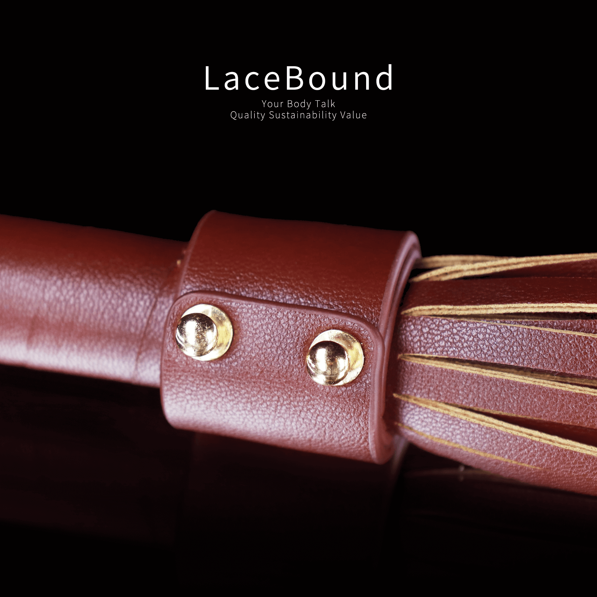 LaceBound BDSM Whip – Premium Leather Flogger for Sensory Play & Role Exploration