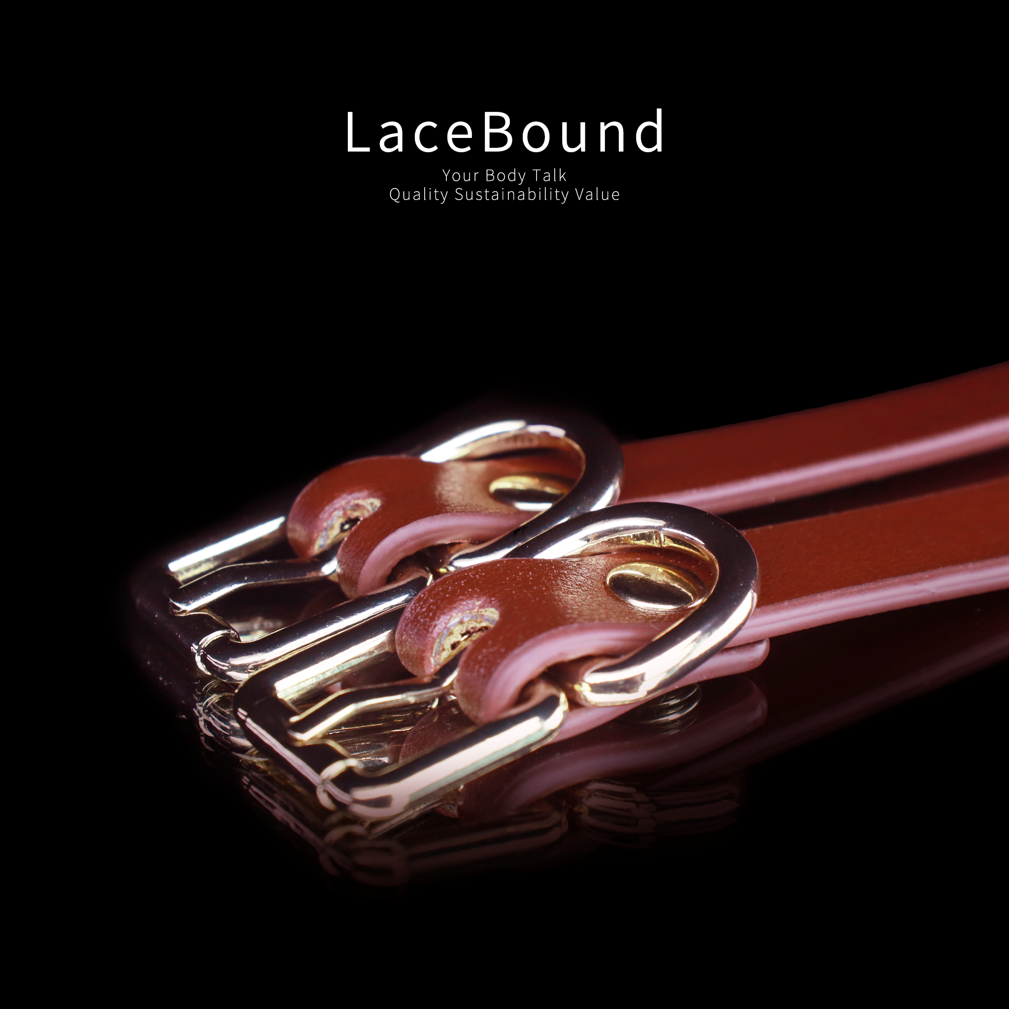 LaceBound Leather BDSM Blindfold – Bold Elegance in Sensory Play