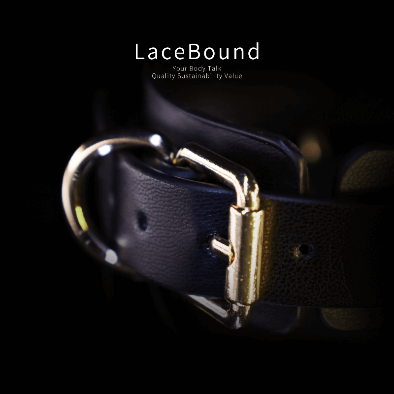 LaceBound Leather Bondage Cuffs Set – Ultimate Restraint and Control for BDSM Play