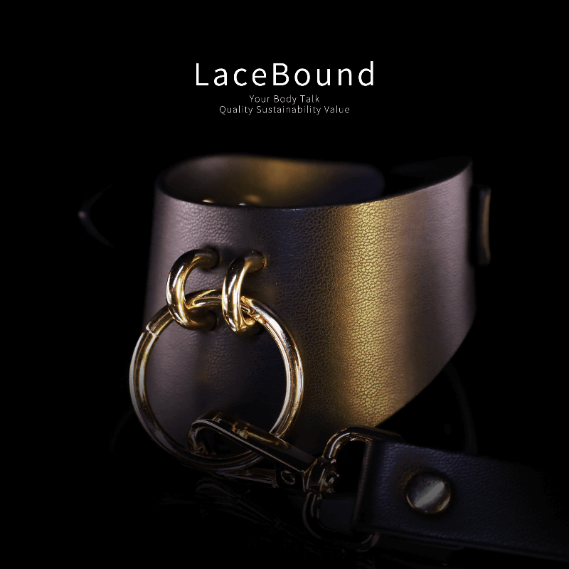 LaceBound Leather Bondage Cuffs Set – Ultimate Restraint and Control for BDSM Play
