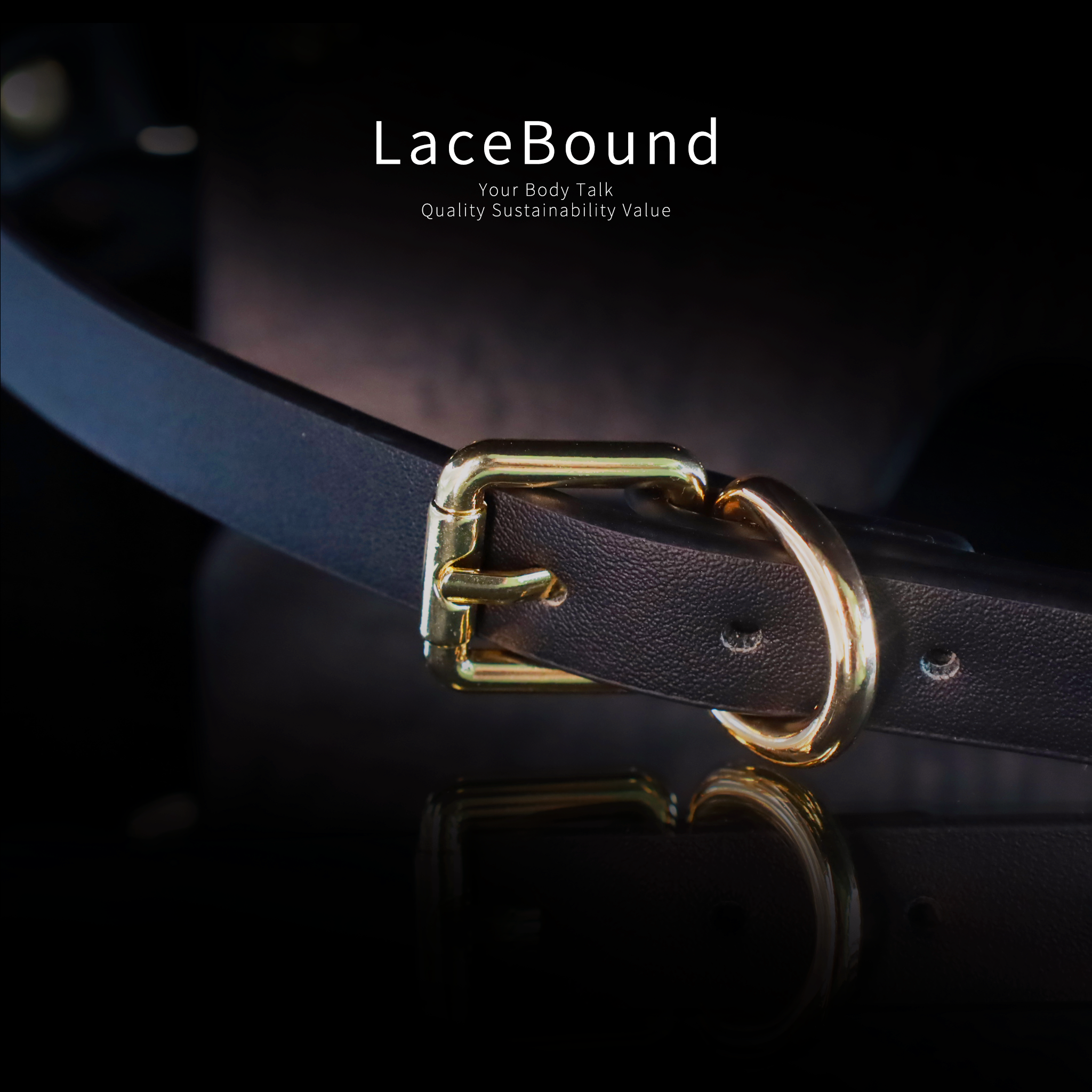 LaceBound YES Letter Leather Blindfold – A Must-Have for Sensory Deprivation in BDSM Play