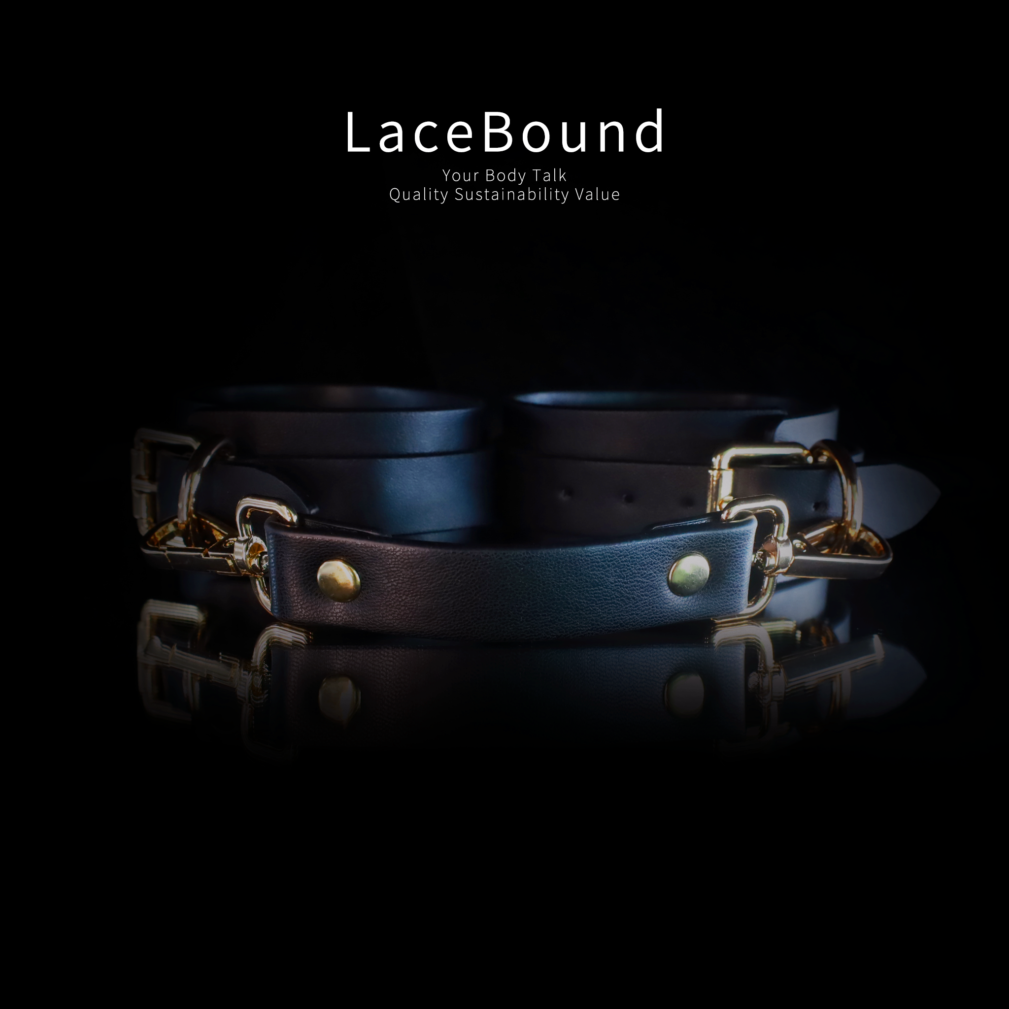 LaceBound Bondage Restraint Set – Premium BDSM Wrist & Ankle Cuffs with Connectors
