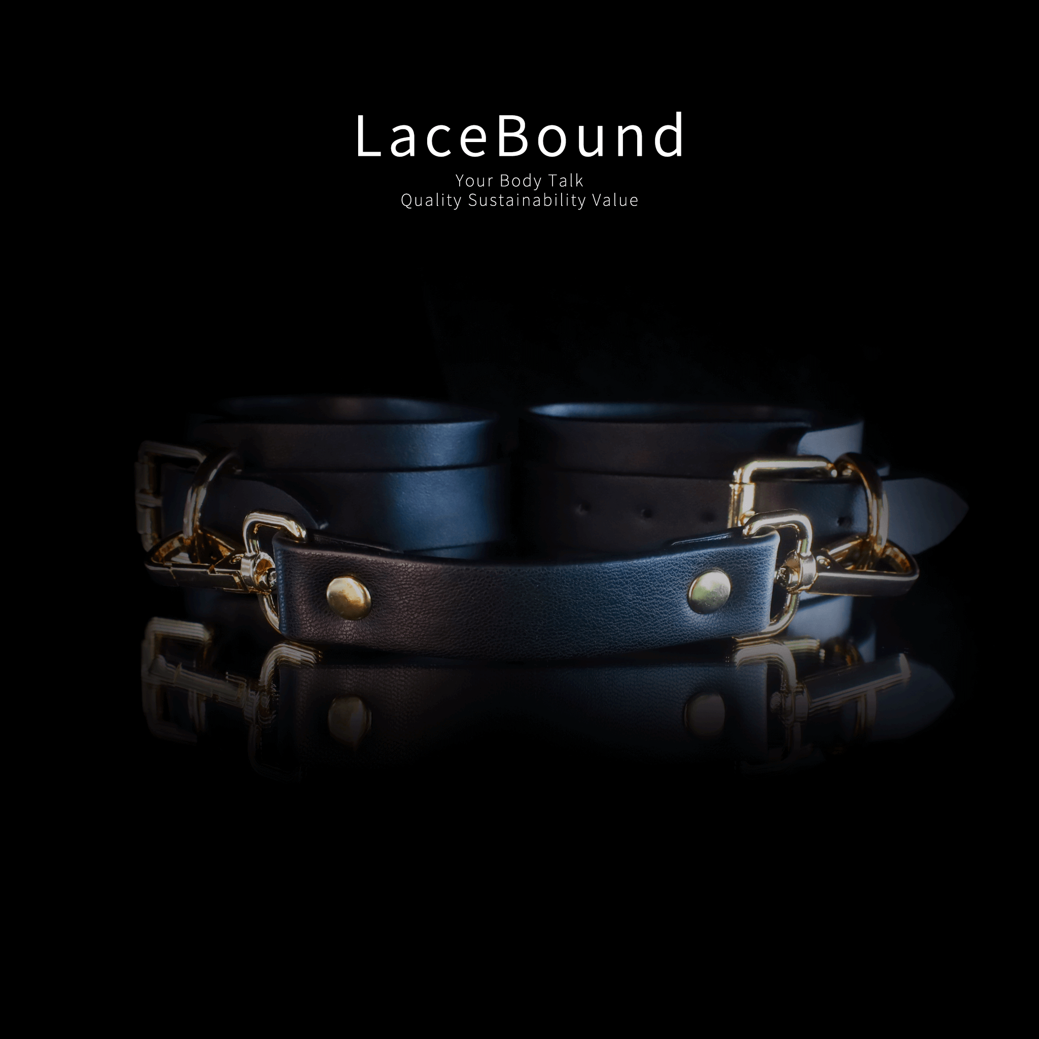 LaceBound Bondage Restraint Set – Premium BDSM Wrist & Ankle Cuffs with Connectors