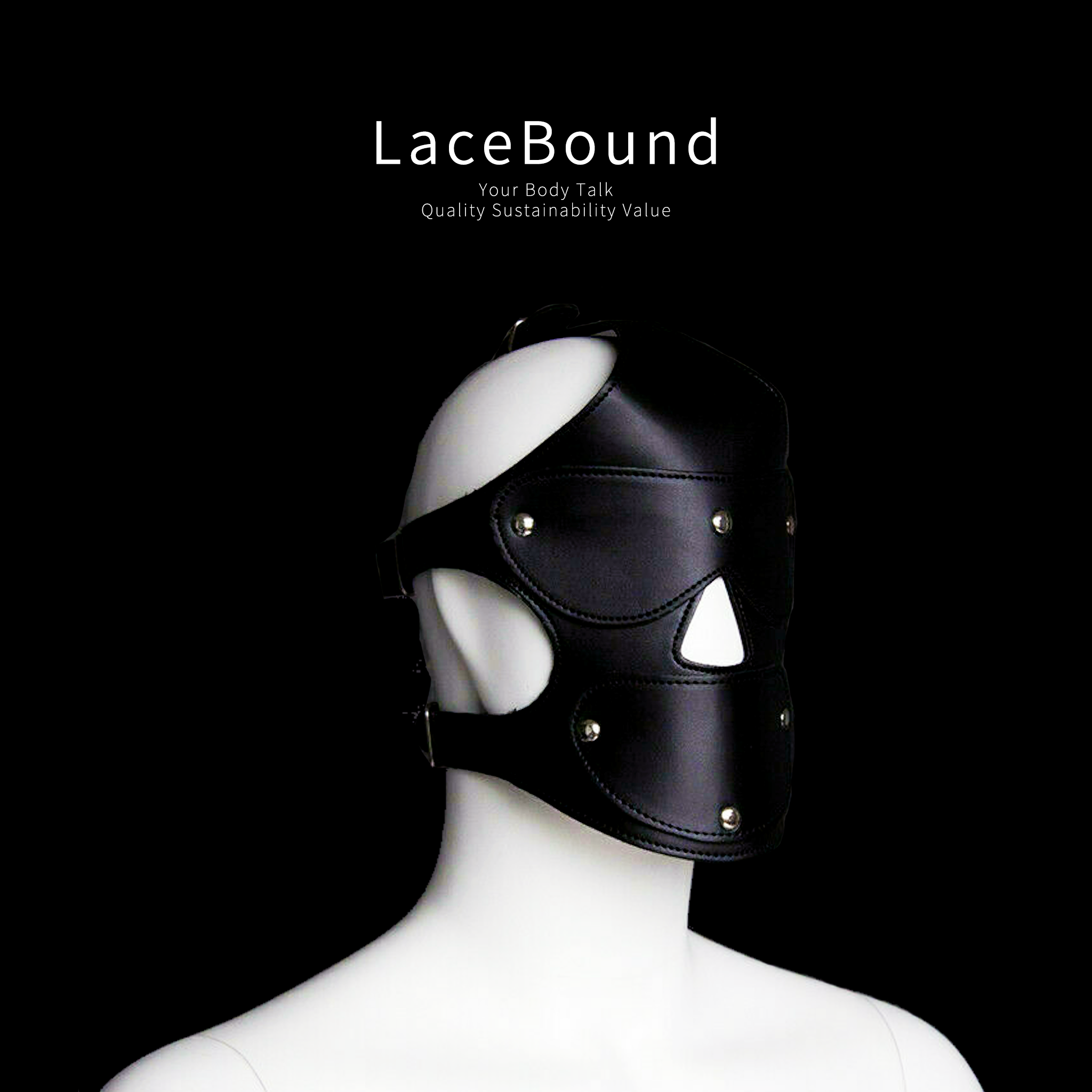 Adjustable BDSM Mask with Ball Gag for Control and Comfort