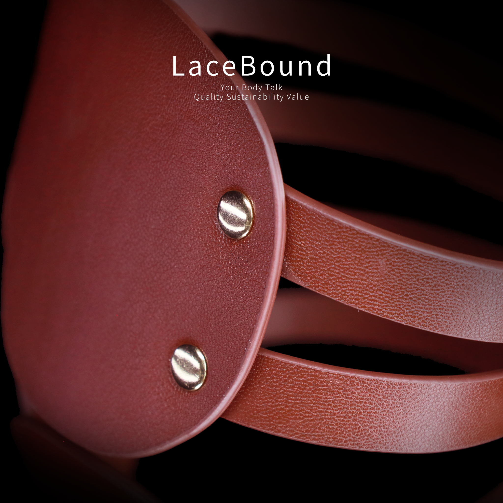 LaceBound Leather BDSM Blindfold – Bold Elegance in Sensory Play