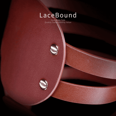 LaceBound Leather BDSM Blindfold – Bold Elegance in Sensory Play