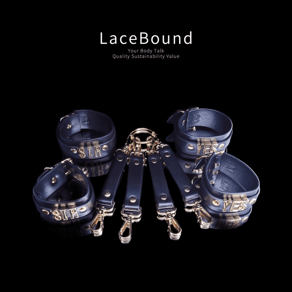 LaceBound Bondage Restraint Set – Premium BDSM Wrist & Ankle Cuffs with Connectors