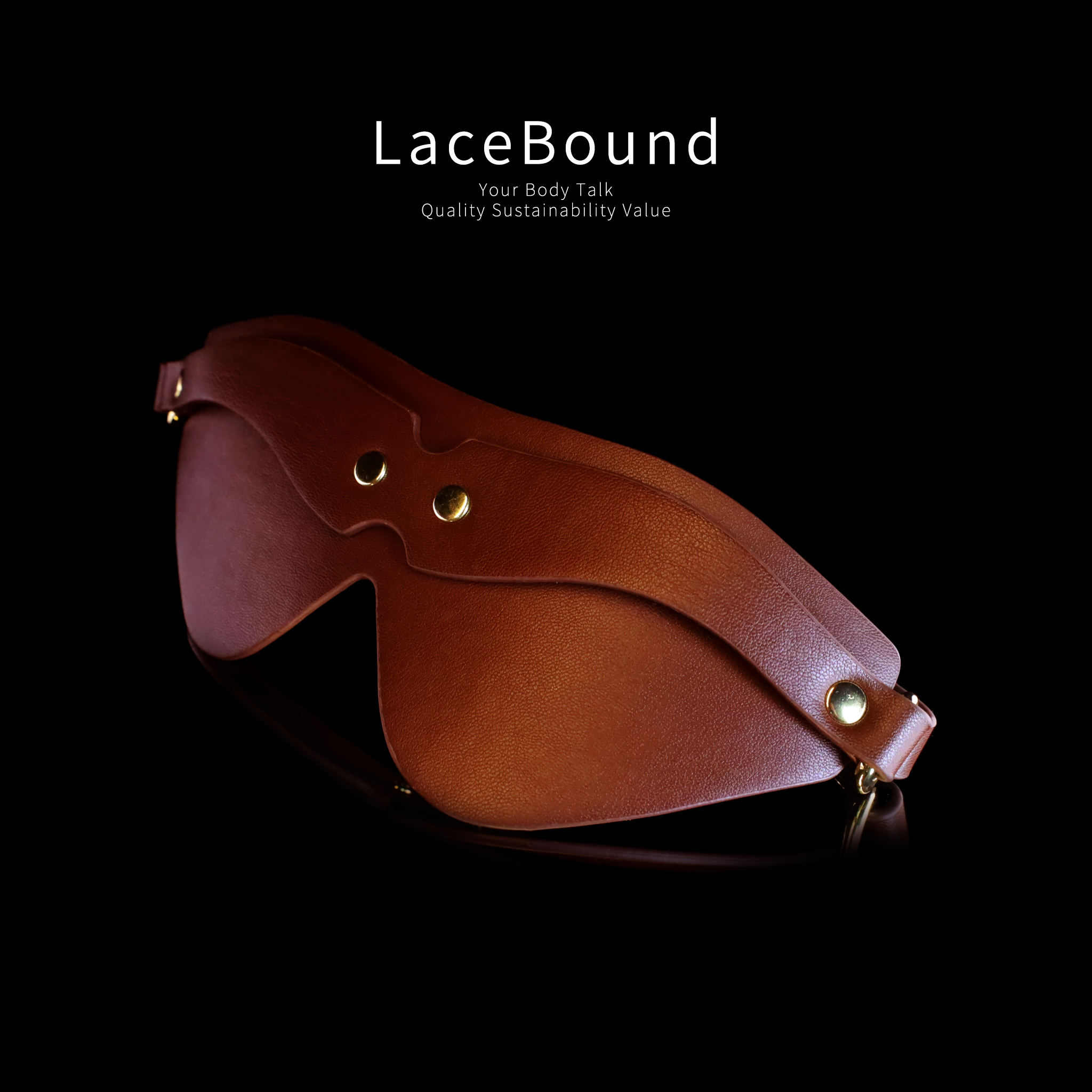 Leather BDSM Blindfold – Elegant Sensory Play Mask for BDSM Toys Collection