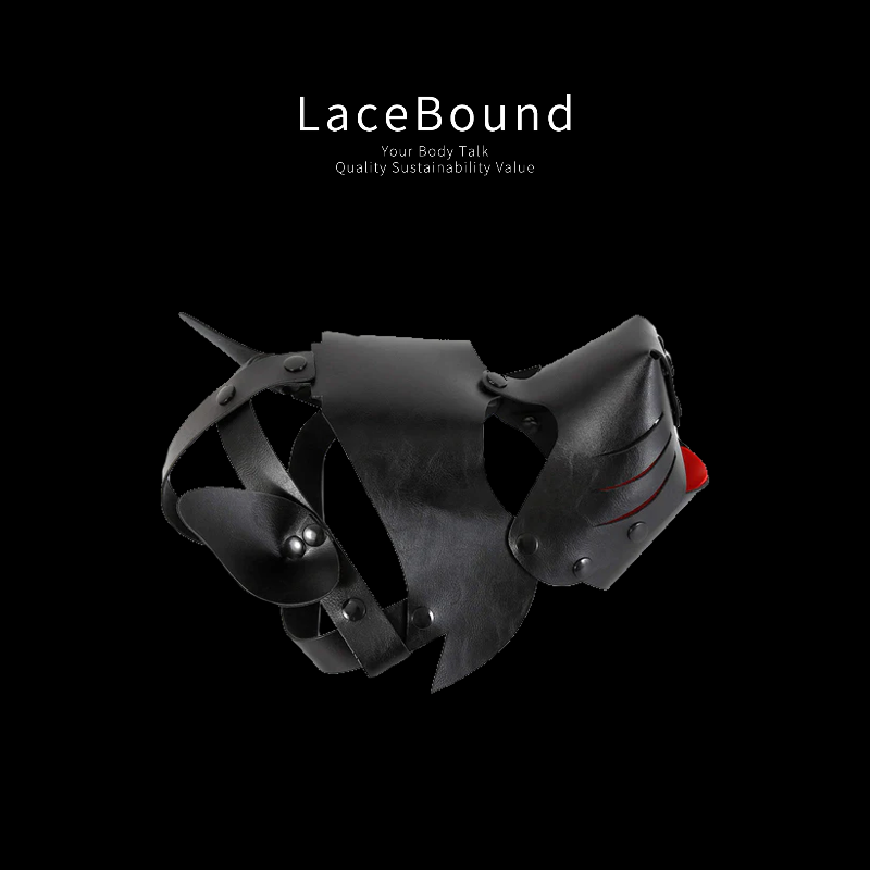 BDSM Mask Premium Dog Mask with Adjustable Straps for Roleplay