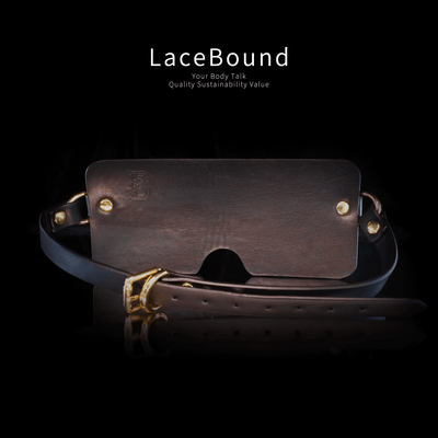 LaceBound YES Letter Leather Blindfold – A Must-Have for Sensory Deprivation in BDSM Play