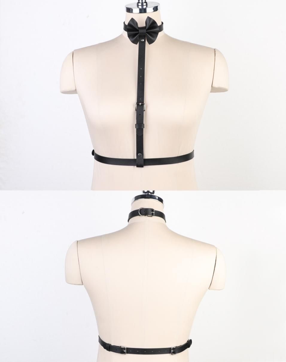Elegant Bondage belt with Bowknot – Stylish Neck & Waist Restraint