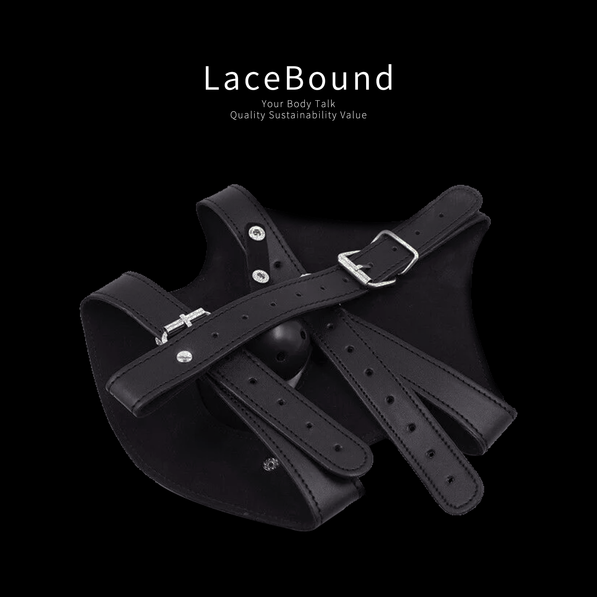 Adjustable BDSM Mask with Ball Gag for Control and Comfort