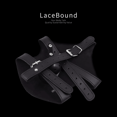 Adjustable BDSM Mask with Ball Gag for Control and Comfort