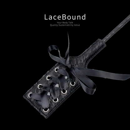 Black Feather Tickler and Leather Paddle for Sensual BDSM Play