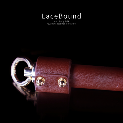 LaceBound BDSM Whip – Premium Leather Flogger for Sensory Play & Role Exploration