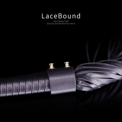 LaceBound Black Leather BDSM Whip – Unleash Sensual Power with Precision and Elegance