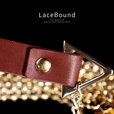 Luxury BDSM Collar with Gold Leash – PU Leather Neck Restraint for Dominant Play