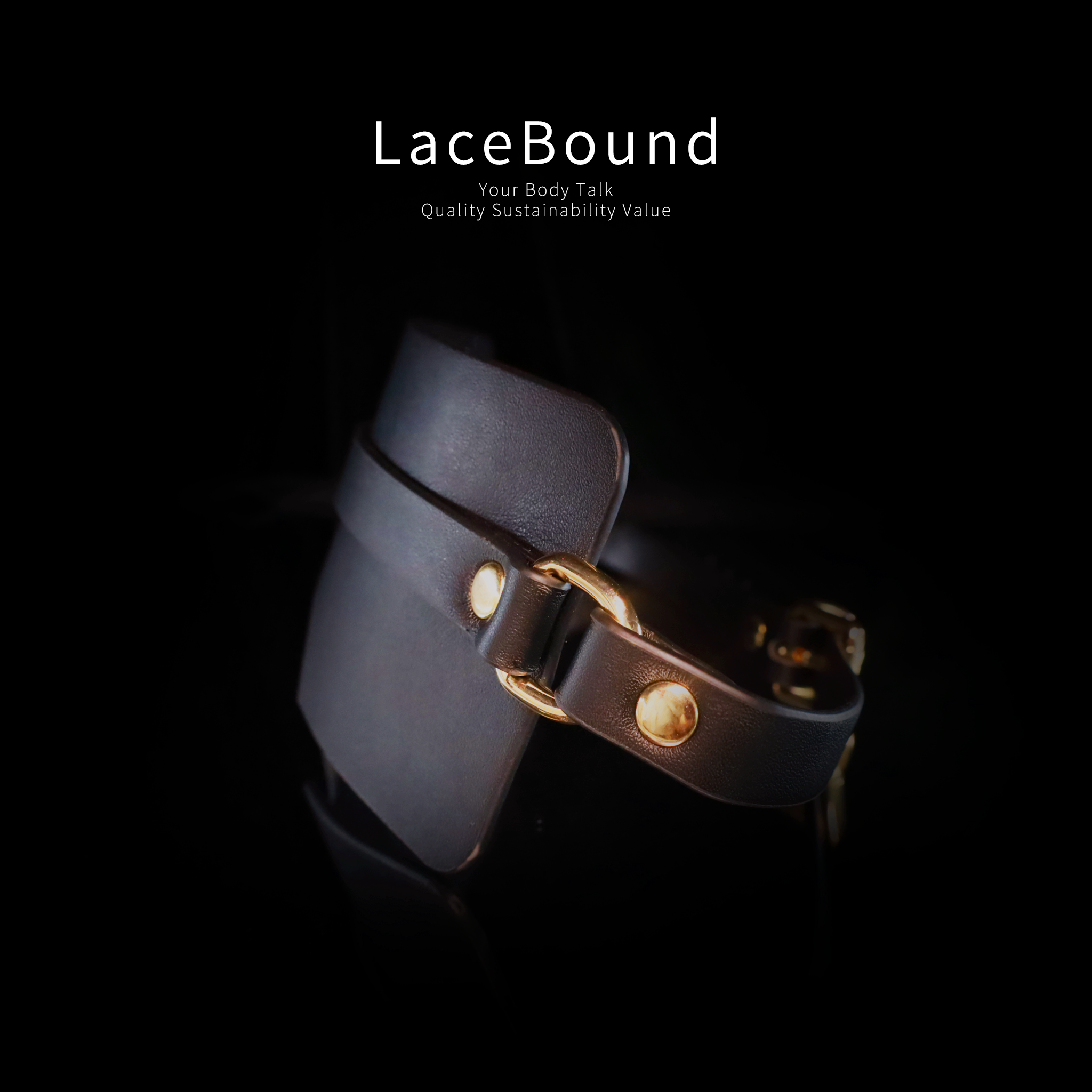 LaceBound YES Letter Leather Blindfold – A Must-Have for Sensory Deprivation in BDSM Play