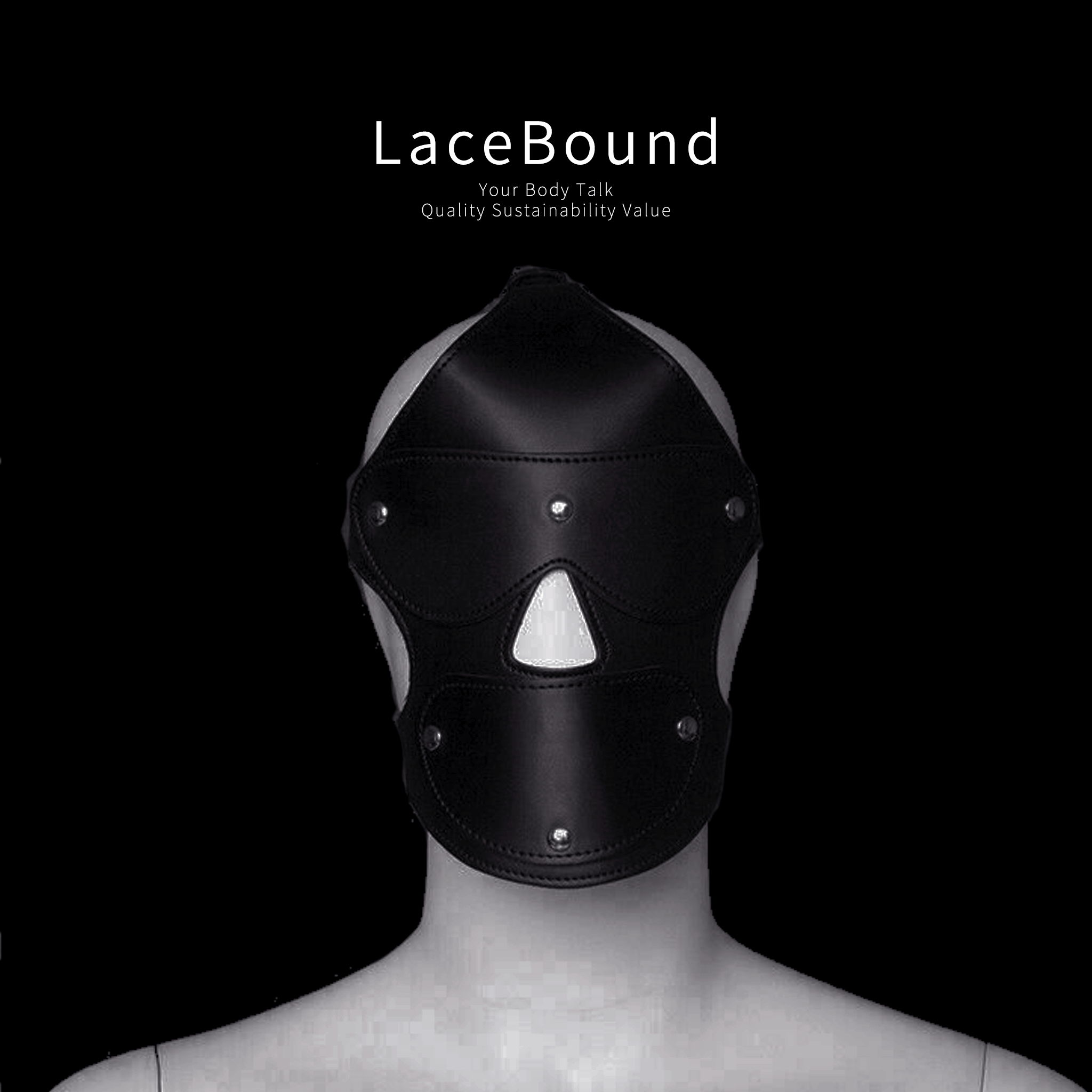 Adjustable BDSM Mask with Ball Gag for Control and Comfort – Lacebound