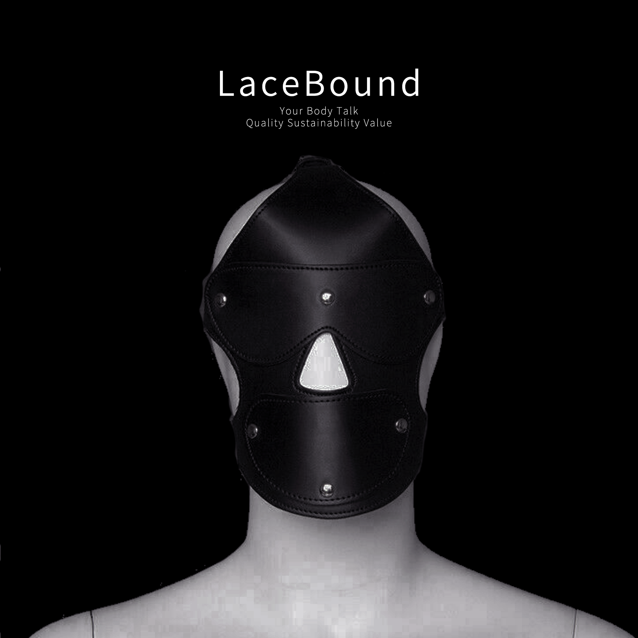 Adjustable BDSM Mask with Ball Gag for Control and Comfort