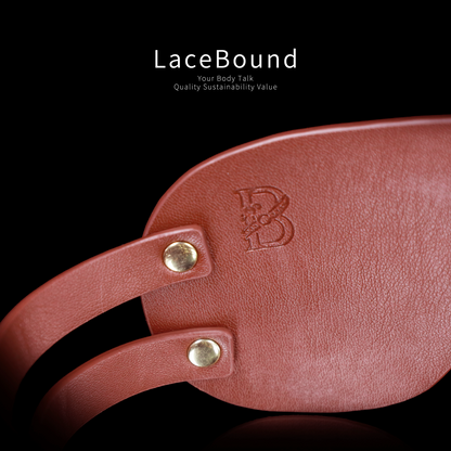 LaceBound Leather BDSM Blindfold – Bold Elegance in Sensory Play