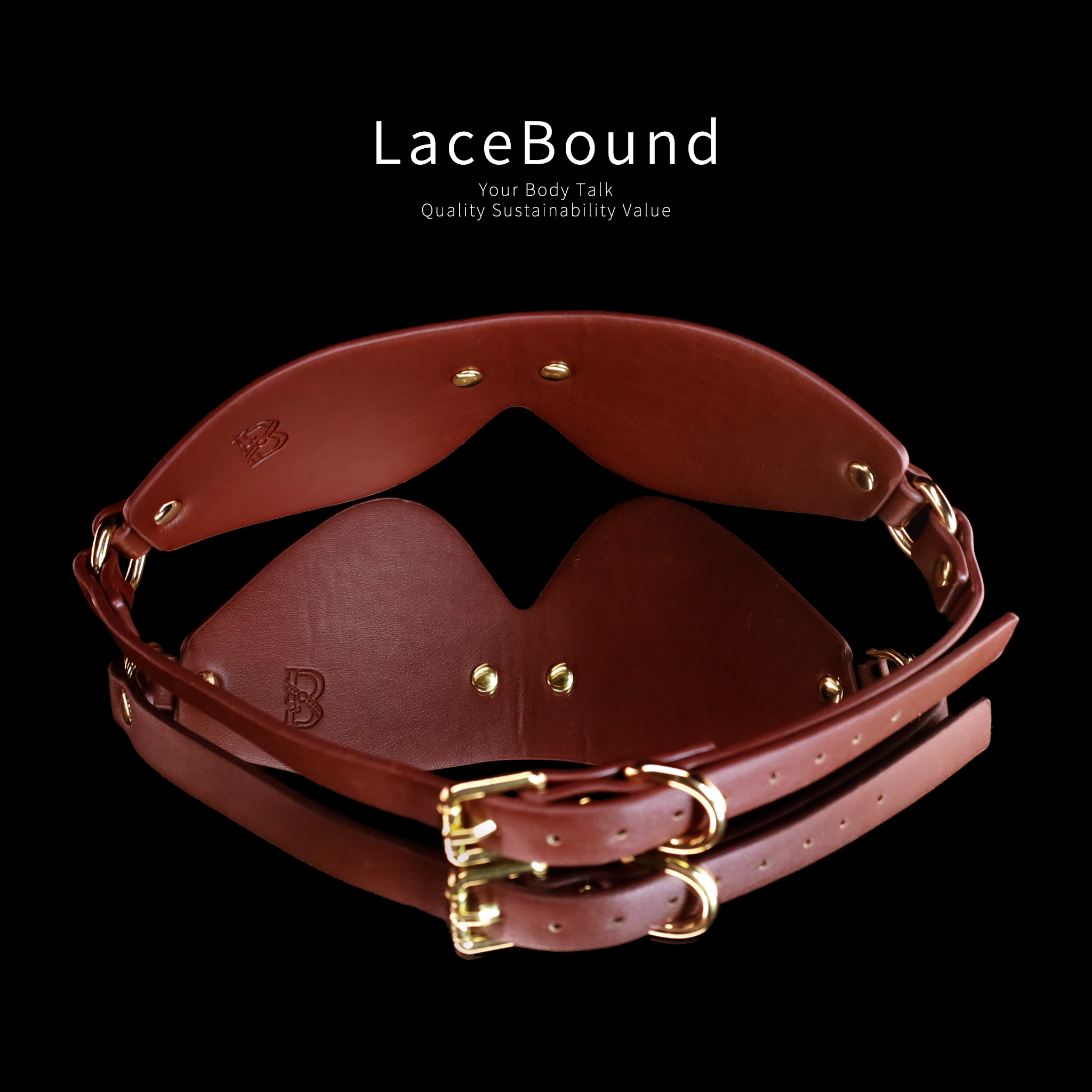 Leather BDSM Blindfold – Elegant Sensory Play Mask for BDSM Toys Collection