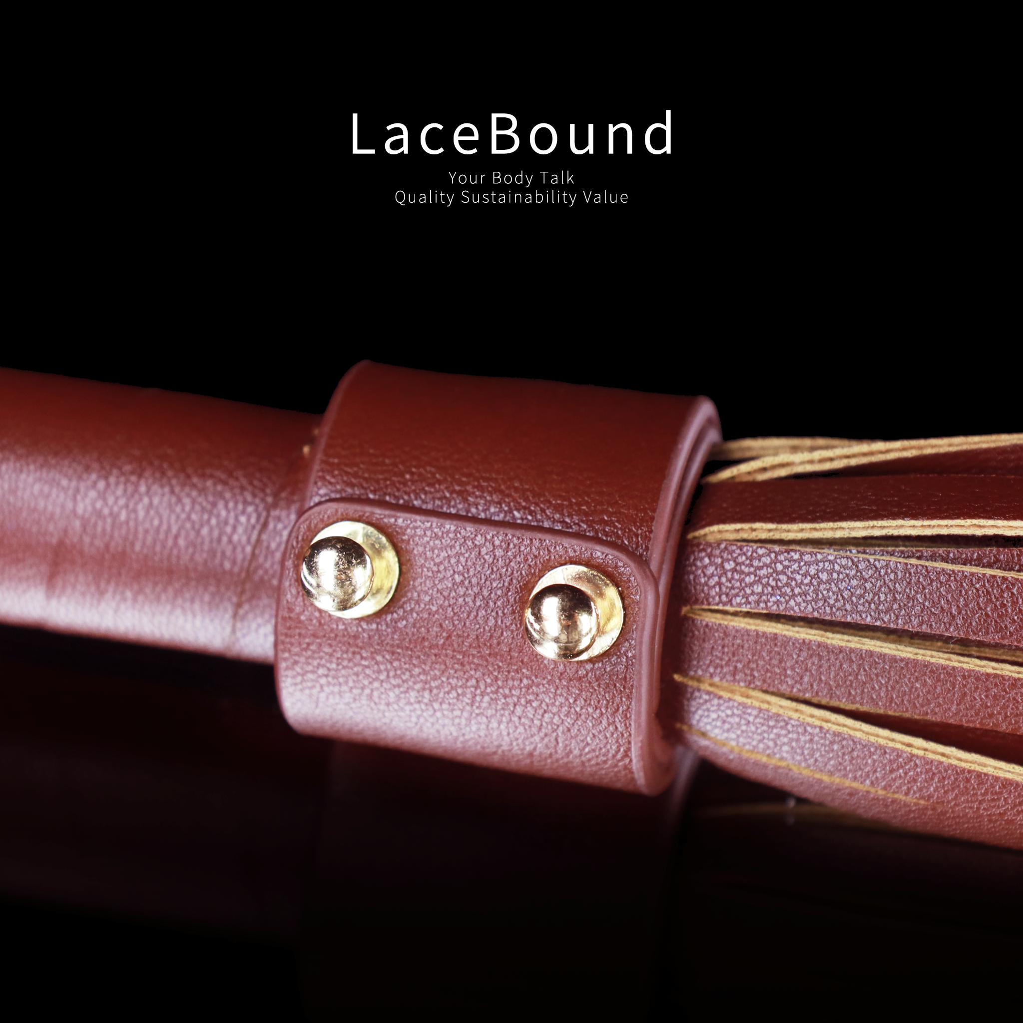 LaceBound BDSM Whip – Premium Leather Flogger for Sensory Play & Role Exploration