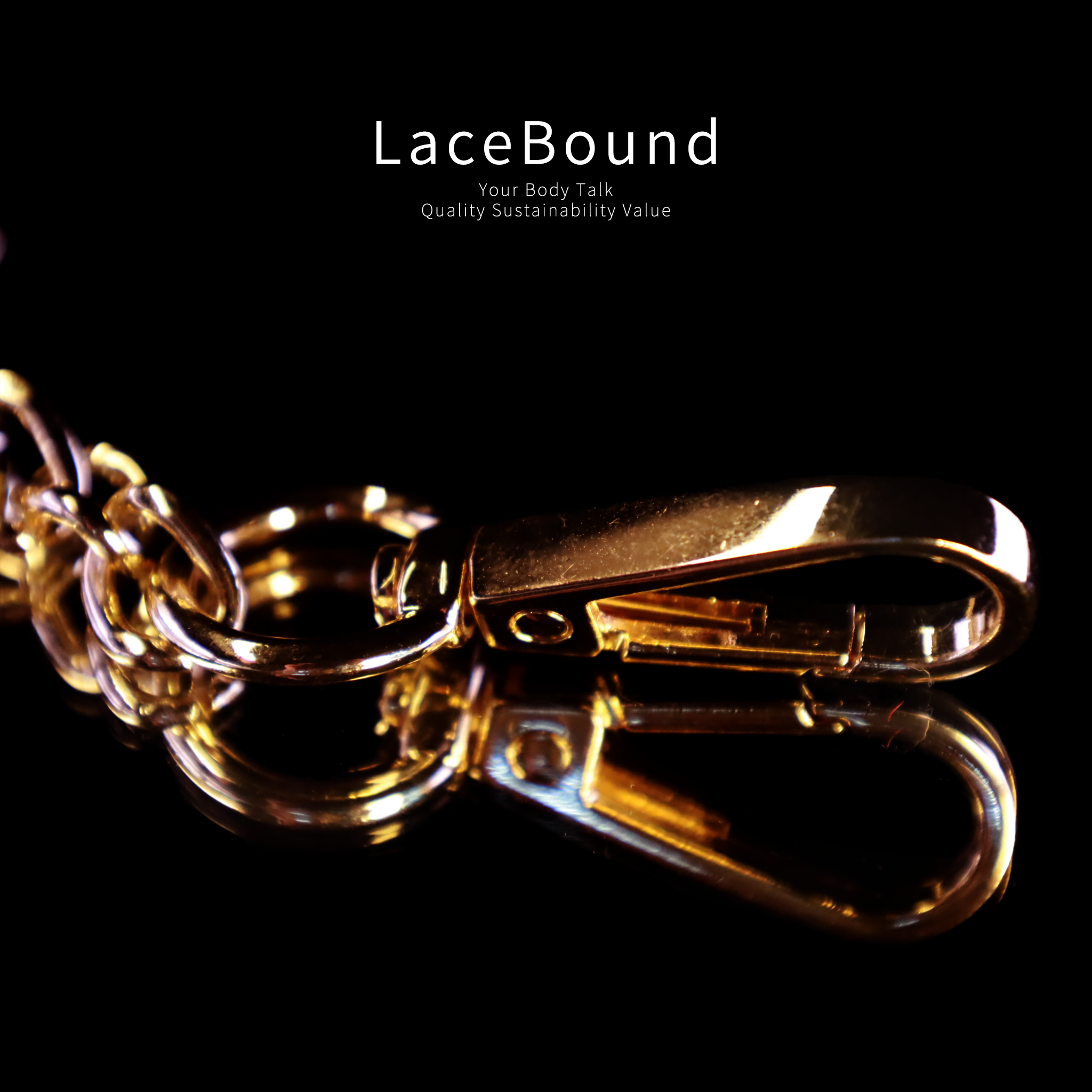 Luxury BDSM Collar with Gold Leash – PU Leather Neck Restraint for Dominant Play