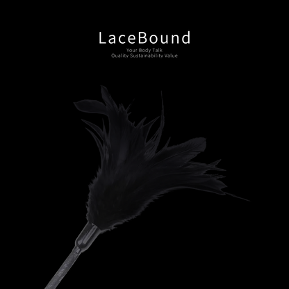 Black Feather Tickler and Leather Paddle for Sensual BDSM Play