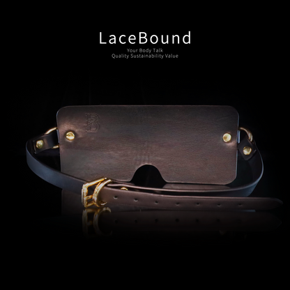 LaceBound YES Letter Leather Blindfold – A Must-Have for Sensory Deprivation in BDSM Play