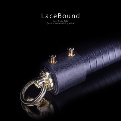 LaceBound Black Leather BDSM Whip – Unleash Sensual Power with Precision and Elegance
