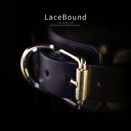 LaceBound Leather Bondage Cuffs Set – Ultimate Restraint and Control for BDSM Play