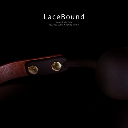 Classic BDSM Ball Gag with Silicone Mouthpiece – Adjustable Leather Strap