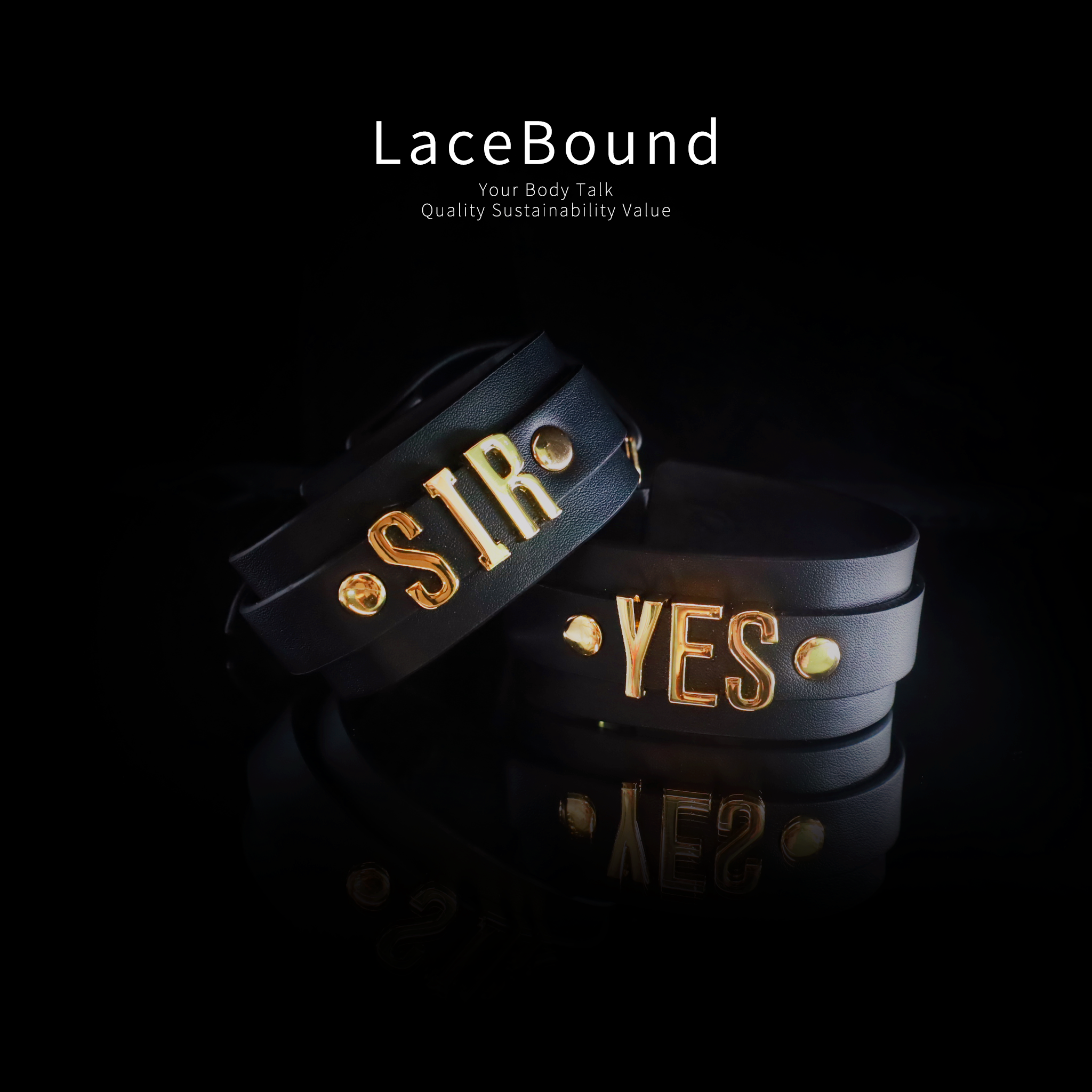 LaceBound Bondage Restraint Set – Premium BDSM Wrist & Ankle Cuffs with Connectors