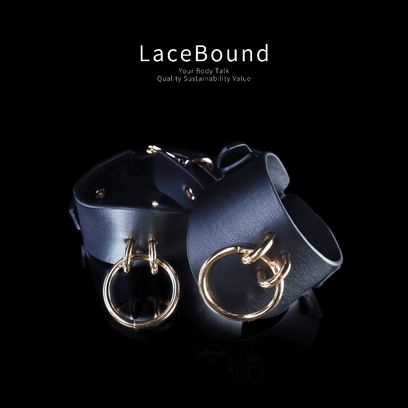 LaceBound Leather Bondage Cuffs Set – Ultimate Restraint and Control for BDSM Play