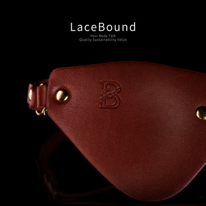 Leather BDSM Blindfold – Elegant Sensory Play Mask for BDSM Toys Collection