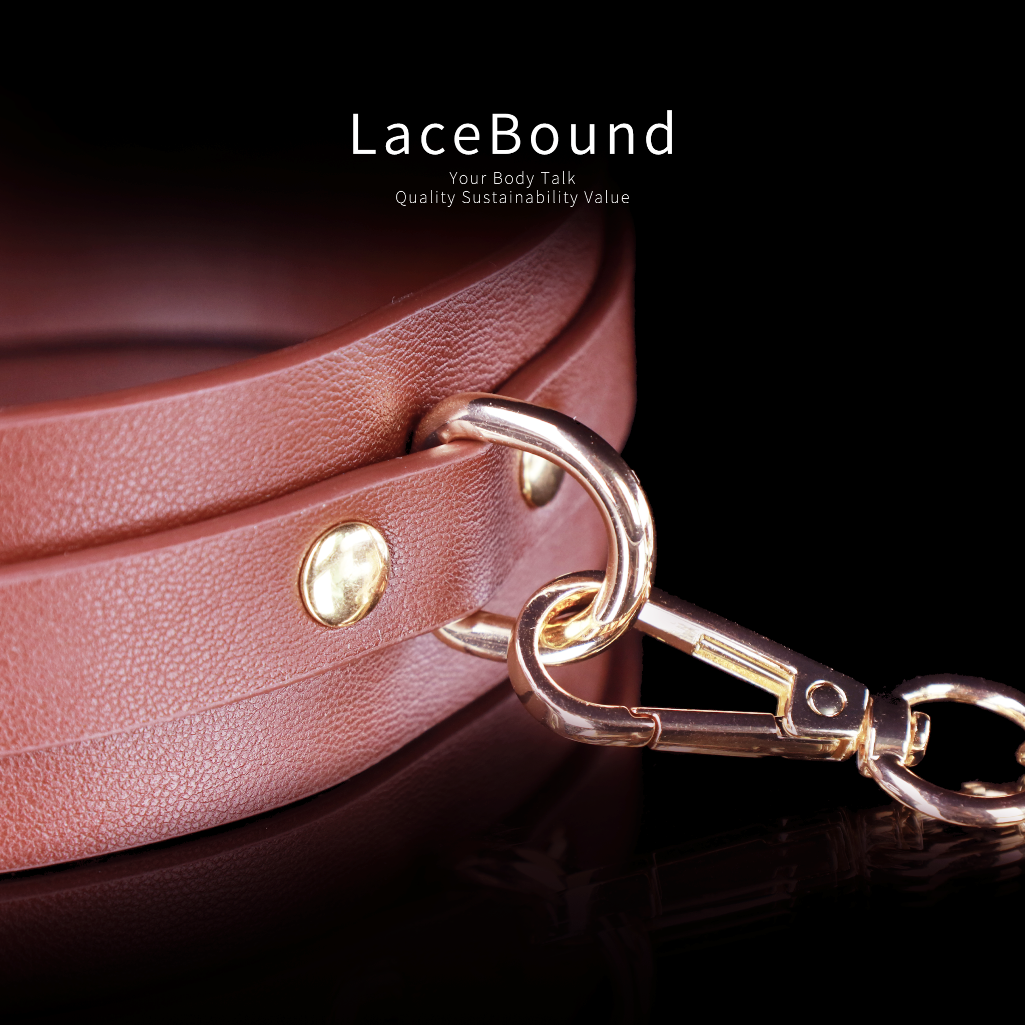 LaceBound Leather BDSM Collar with Chain Leash – Perfect for Sensual Control and Bondage Play
