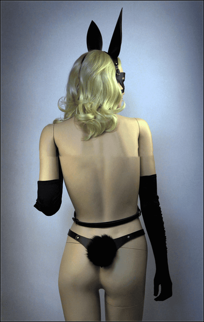BDSM Rabbit Ear Mask with Adjustable Straps for Sensual Roleplay and Fantasy Play