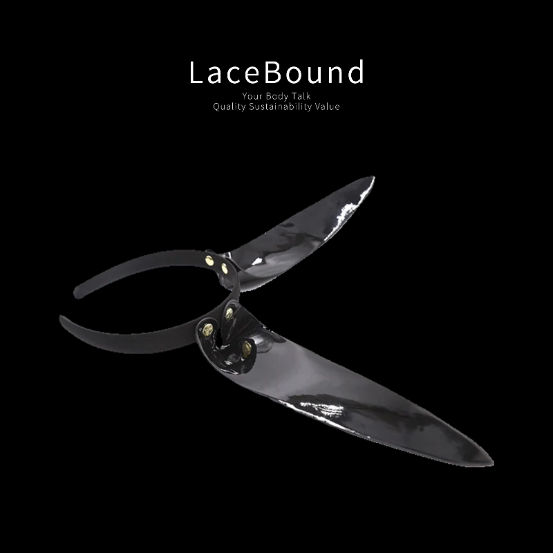 Glossy black bunny ear headband for roleplay costumes, featuring shiny faux leather ears and an adjustable, comfortable band, perfect for playful cosplay, parties, and dress-up fun.