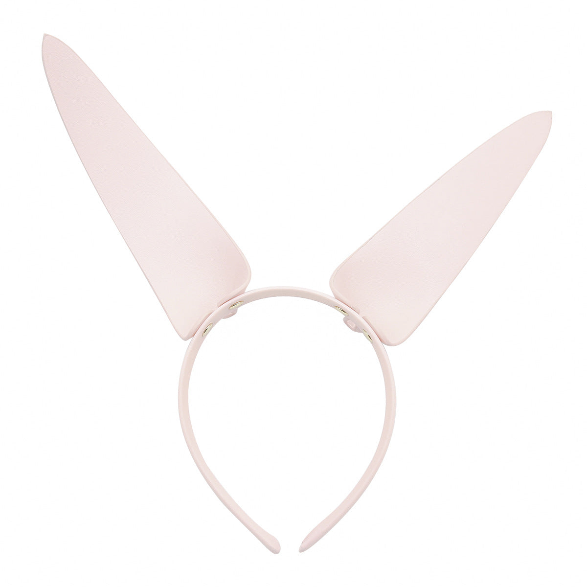 Glossy Black Bunny Ear Headband for Roleplay and Costume Fun