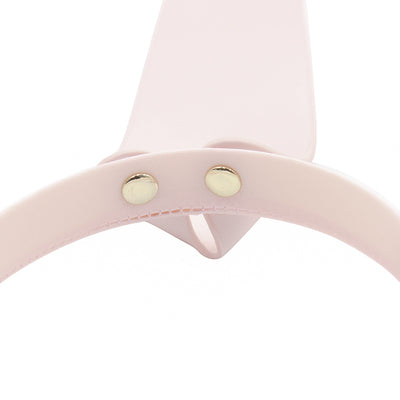Glossy Black Bunny Ear Headband for Roleplay and Costume Fun